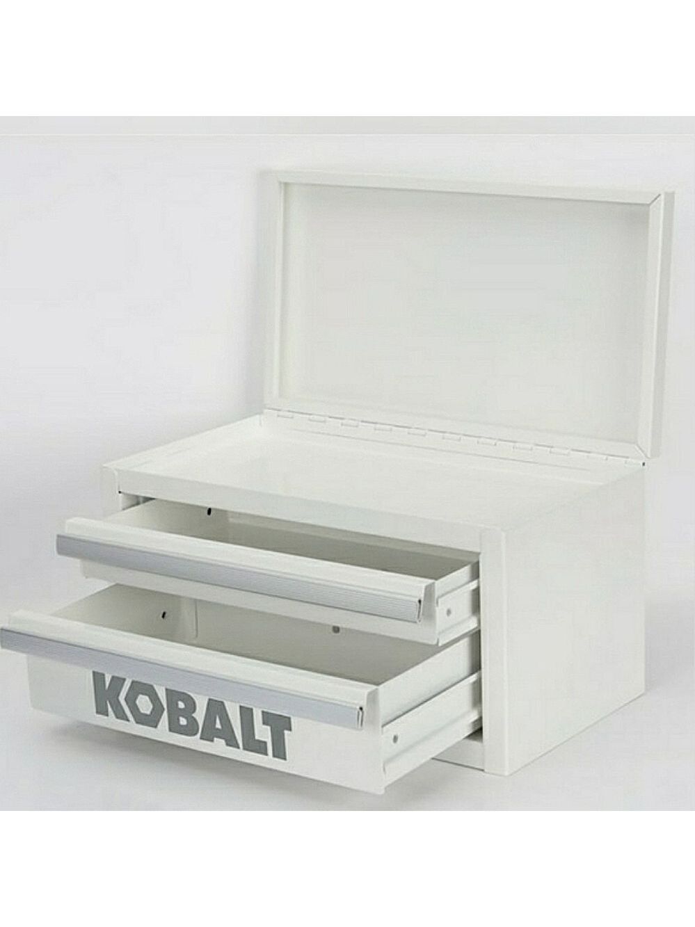 Kobalt Mini Tool Chest Make Up Organizer Craft Supplies White Metal Silv…